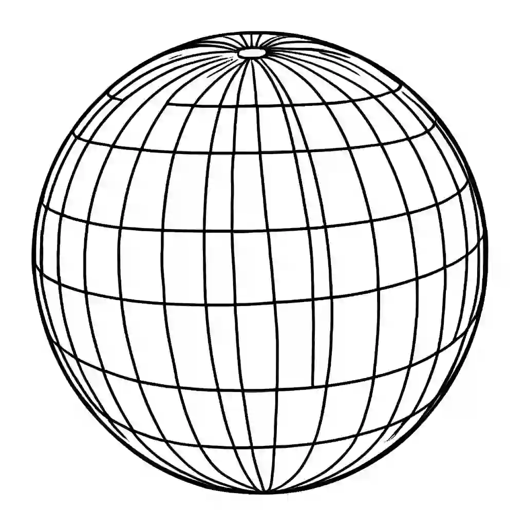 Globes coloring pages